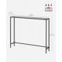 Konsolbord med Glasskiva, Metall Svart 100 x 20 x 80 cm