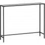 Konsolbord med Glasskiva, Metall Svart 100 x 20 x 80 cm