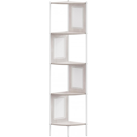 Hörnhylla i 5 Våningar Rotting Beige, H.156 cm
