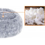 Fluffig Hundsäng Tvättbart 50 cm Rund Grå