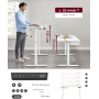 Elektriskt skrivbord sitt/stå 120×60 cm vit spånskiva & stål höj- o...