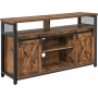 TV Bänk / Skänk Med Skåp Rustik Skjutdörrar 135 x 40 x 76 cm Vintag...