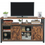 TV Bänk / Skänk Med Skåp Rustik Skjutdörrar 135 x 40 x 76 cm Vintag...