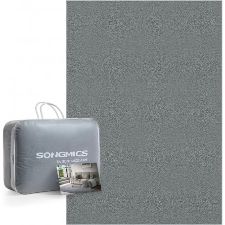 Matta 230×160 cm polyester halkfri duvgrå maskintvättbar med förvar...