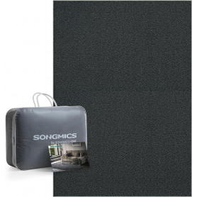 Matta 170×120 cm polyester halkfri antracitgrå mörkgrå Oeko-Tex tvä...