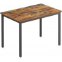 Matbord för 4 Personer 110 x 70 x 75 cm Vintage brun-svart