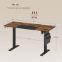 Elektriskt Skrivbord sitt-stående 140 x 60 x (72-120) cm Vintage Brun