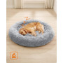Hundsäng 120 cm Fluffy Ljusgrå