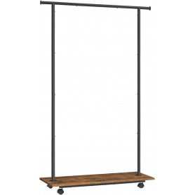 Rullbar Klädställning 50 kg Metall Svart Vintage-brun