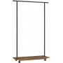 Rullbar Klädställning 50 kg Metall Svart Vintage-brun