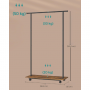 Rullbar Klädställning 50 kg Metall Svart Vintage-brun