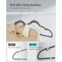 Klädgalgar 30-pack Sammet Halkfria 43 cm (L) Grå