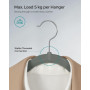 Klädgalgar 30-pack Sammet Halkfria 43 cm (L) Grå