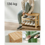 Klädhängare + Skobänk i Naturlig Bambu