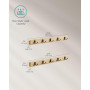 2-pack Vägg Klädhängare 10 Krokar med Tavelhylla 70 cm Ek