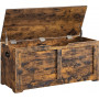 Förvaringsbänk retro kista 100×40×46 cm spånskiva vintage brun lock...