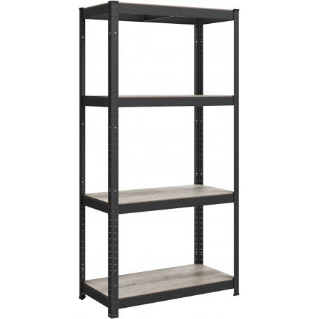 Heavy-Duty Förvaringshylla 80 x 40 x160 - 520 kg - Greige - Svart