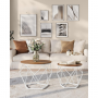 Runda Soffbord Set av 2 Sidobord Diamant Vit / Brun