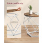 Runda Soffbord Set av 2 Sidobord Diamant Vit / Brun
