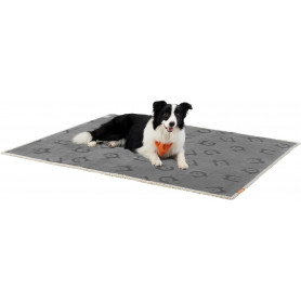 Hundfilt vattentät fleece & flanell XL 152×127 cm grå skydd för sof...