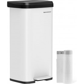 Pedalhink 68L Soptunna Rostfritt Stål Vit