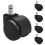 5-pack Kontorsstol Hjul Anti Scratch Universal - 50 mm
