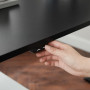 Elektrisk bordsskiva - Melaminöverdrag MDF 120x60x1,8cm Svart