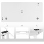 Skrivbordsskiva för elektriskt stående skrivbord, 140 x 70 x 1,8 cm, vit