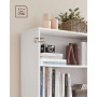 Bokhylla med 3 Justerbara Hyllor, Vit 60 x 24 x 121 cm
