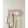 Klädstativ med skoförvaring, Sittbänk 3-i-1 Design 32 x 70 x 175 cm ek - vit