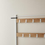 Klädstativ med skoförvaring, Sittbänk 3-i-1 Design 32 x 70 x 175 cm ek - vit