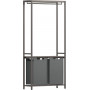 Tvättkorg med Klädställning (2 fack x 46 L) 73 x 33 x 177 cm