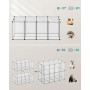 Lekhage för husdjur DIY Transparant 145 x 72 x 57 cm Vit