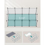 Lekhage för husdjur DIY Transparant 145 x 72 x 57 cm Vit