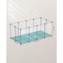 Lekhage för husdjur DIY Transparant 145 x 72 x 57 cm Vit