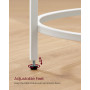 Rund Sidobord Glas 50 cm Vit