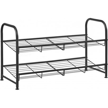 Skoställ 2 Hyllor Metall 68,5 x 27,5 x 37 cm