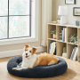 Hundsäng Rund kattsäng - tvättbar, avtagbar stoppning - 100 cm - mö...