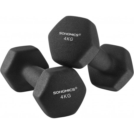Hantlar set - 2 x 4 kg - Svart