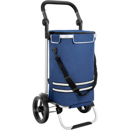 3-in-1 Shoppingvagn Multifunktion Med Kylväska 35L - Blå