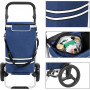 3-in-1 Shoppingvagn Multifunktion Med Kylväska 35L - Blå