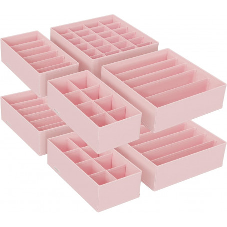 Underkläders organizer kit 8 stycken - Rosa