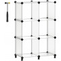 Kubhylla med 6 Fack 63 x 31 x 93 cm Plast förvaring Design efter Behöv