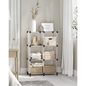 Kubhylla med 6 Fack 63 x 31 x 93 cm Plast förvaring Design efter Behöv