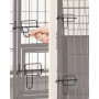 Hundbur med Dubbel Dörr Metall Svart, 93 x 57,5 ​​x 64 cm