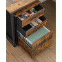 Lådhurts - Rullbart Arkivskåp med 3 Lådor - För A4 Dokument Vintage...