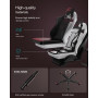 Ergonomisk Gamingstol Premium med Fotstöd, 3D Armstöd, Svart/Röd Up...