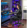 Ergonomisk Gamingstol med Fotstöd, 3D Armstöd Svart/Grön Upp till 150 kg