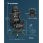 Ergonomisk Gamingstol med Fotstöd, 3D Armstöd Svart/Grön Upp till 1...