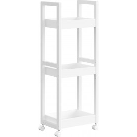 Förvaringsställ Vagn i Bambu 3 Nivåer 20 x 30 x 80 cm